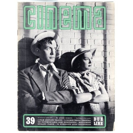 CINEMA-n 39, 10 febbraio-1938