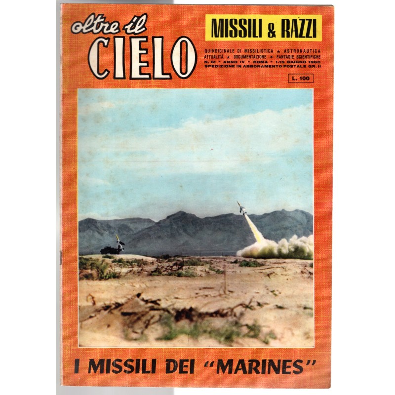 OLTRE IL CIELO. MISSILI & RAZZI-n 61, 1-15 giugno-1960