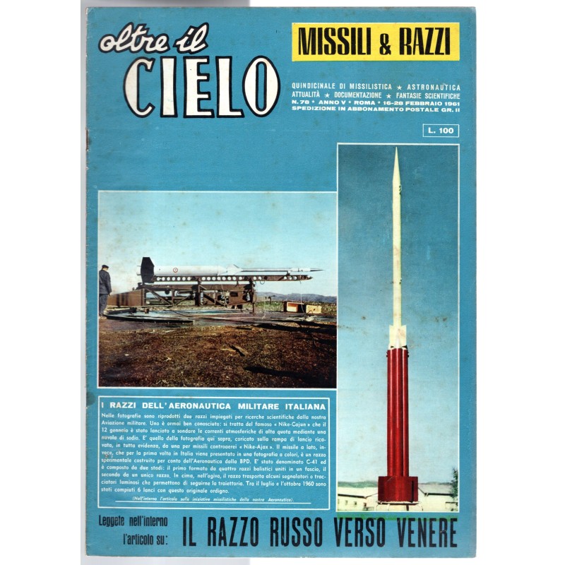 OLTRE IL CIELO. MISSILI & RAZZI-n 78, 16-28 febbraio-1961