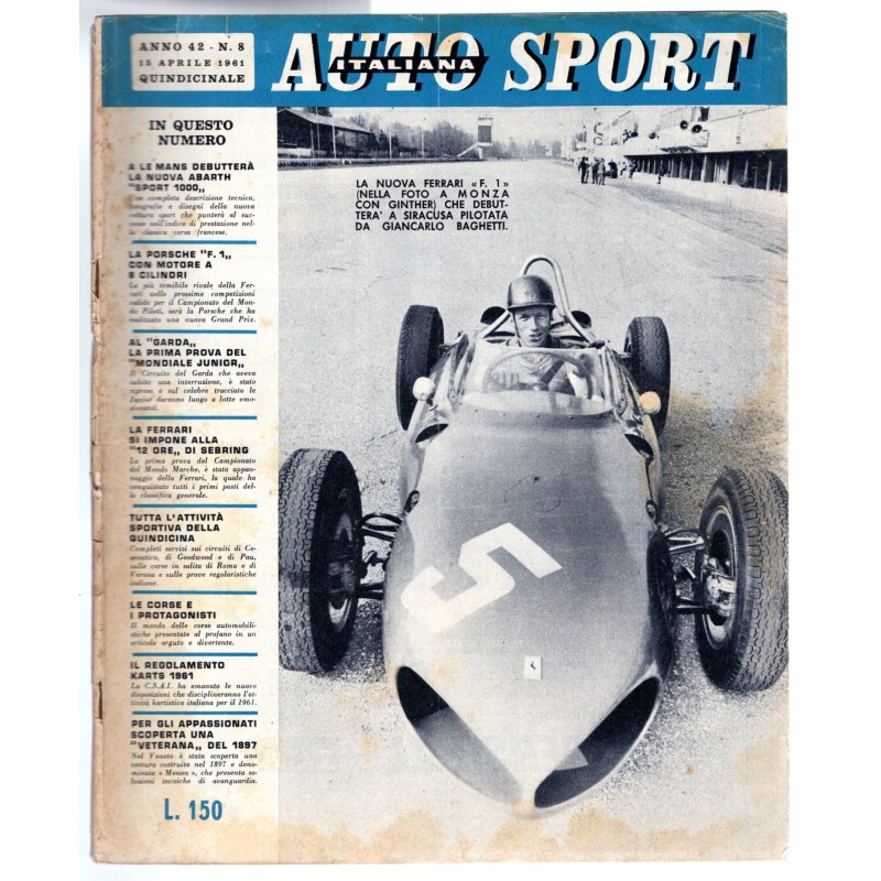 AUTO ITALIANA SPORT-n 8, 15 aprile-1961