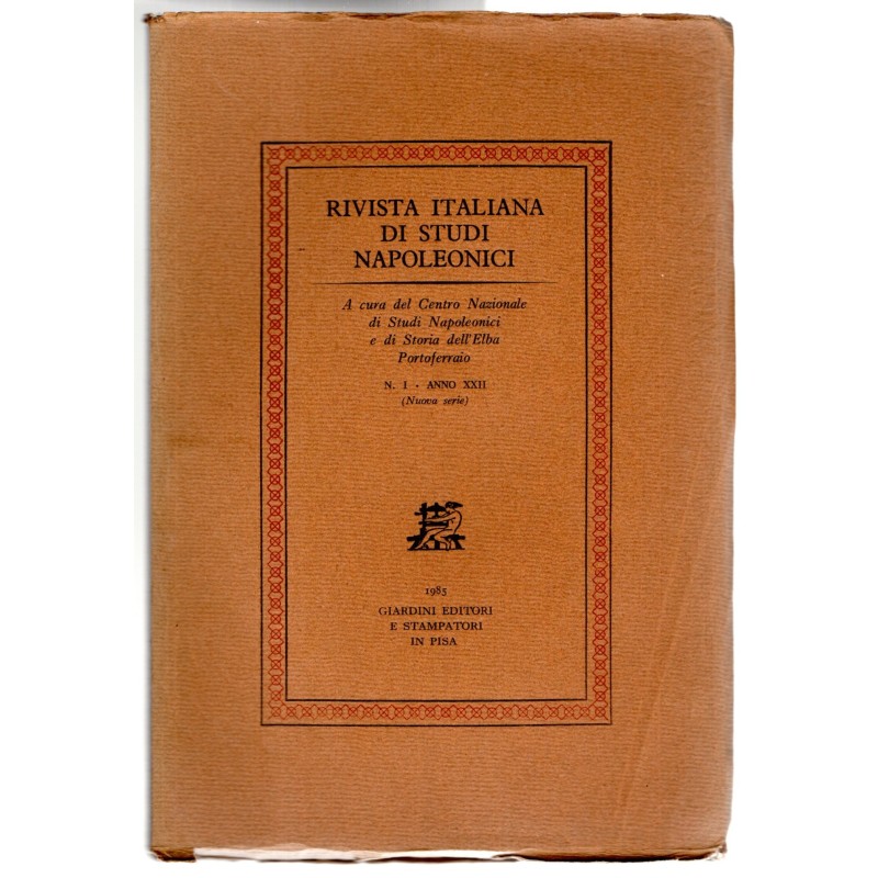 RIVISTA ITALIANA DI STUDI NAPOLEONICI-n 1-1985
