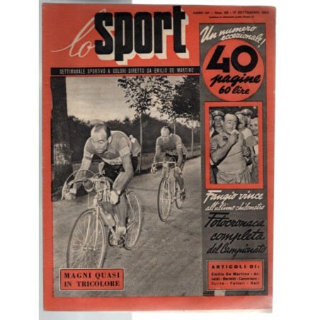 LO SPORT-n 38, 17 settembre-1953