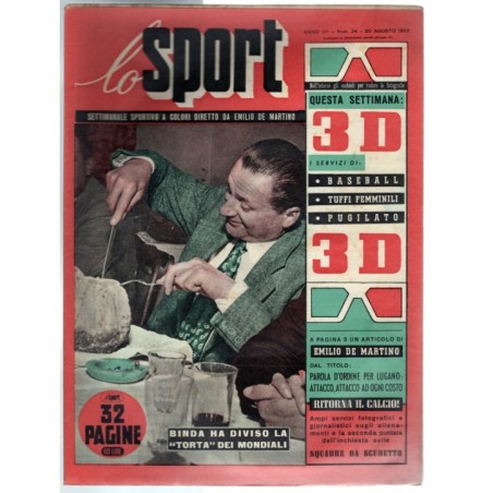 LO SPORT-n 34, 20 agosto-1953