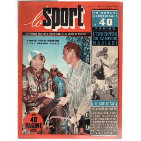 LO SPORT-n 21, 21 maggio-1953
