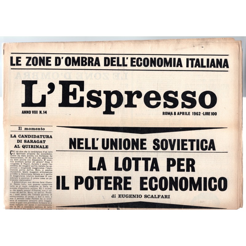 L'ESPRESSO-n 14, 8 aprile-1962