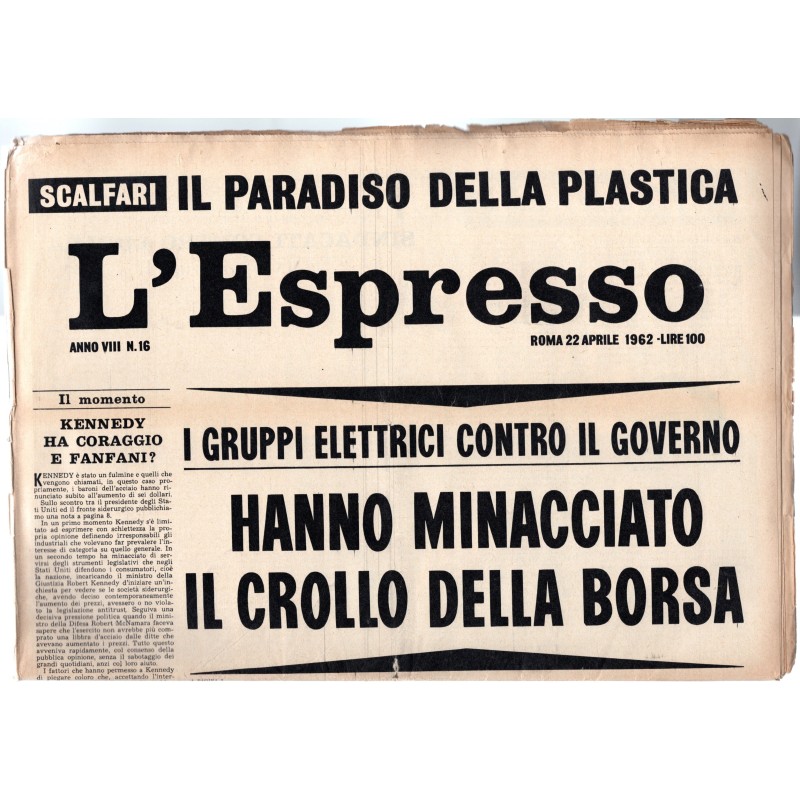 L'ESPRESSO-n 16, 22 aprile-1962