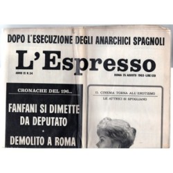 L'ESPRESSO-n 34, 25 agosto-1963