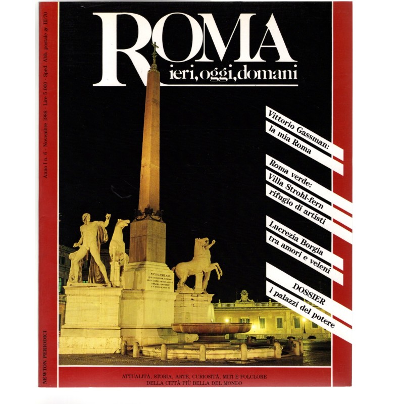 ROMA IERI, OGGI, DOMANI-n 6, novembre-1988