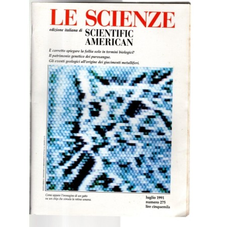 LE SCIENZE. EDIZIONE ITALIANA DI SCIENTIFIC AMERICAN-n 275, luglio-1991