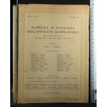 RASSEGNA DI PATOLOGIA DELL'APPARATO RESPIRATORIO OTTOBRE 1965