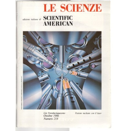 LE SCIENZE. EDIZIONE ITALIANA DI SCIENTIFIC AMERICAN-n 218, ottobre-1986