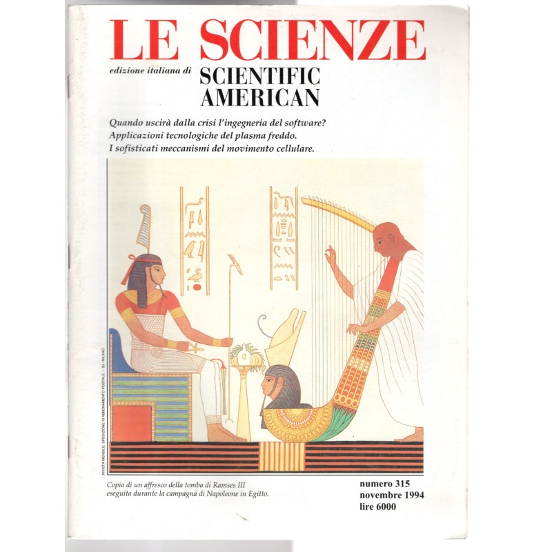 LE SCIENZE. EDIZIONE ITALIANA DI SCIENTIFIC AMERICAN-n 315, novembre-1994