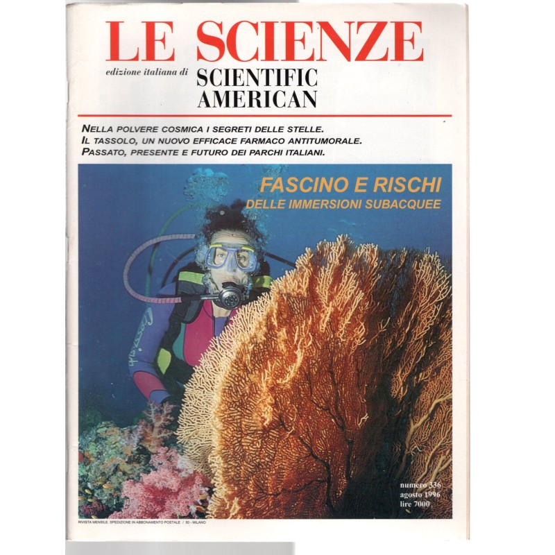 LE SCIENZE. EDIZIONE ITALIANA DI SCIENTIFIC AMERICAN-n 336, agosto-1996
