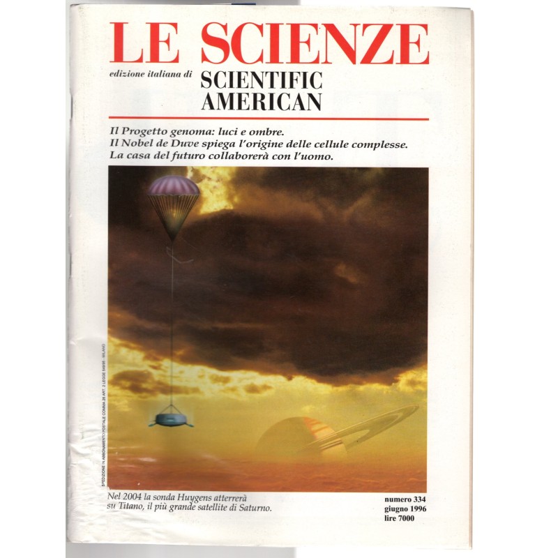 LE SCIENZE. EDIZIONE ITALIANA DI SCIENTIFIC AMERICAN-n 334, giugno-1996