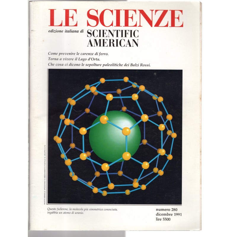 LE SCIENZE. EDIZIONE ITALIANA DI SCIENTIFIC AMERICAN-n 280, dicembre-1991