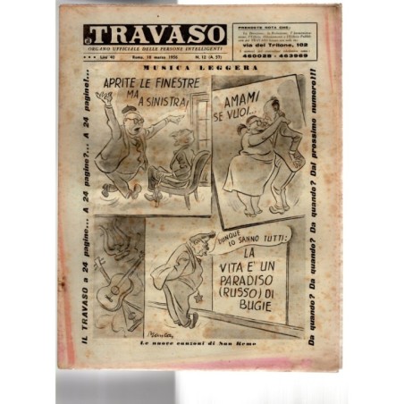 IL TRAVASO-n 12, 18 marzo-1956