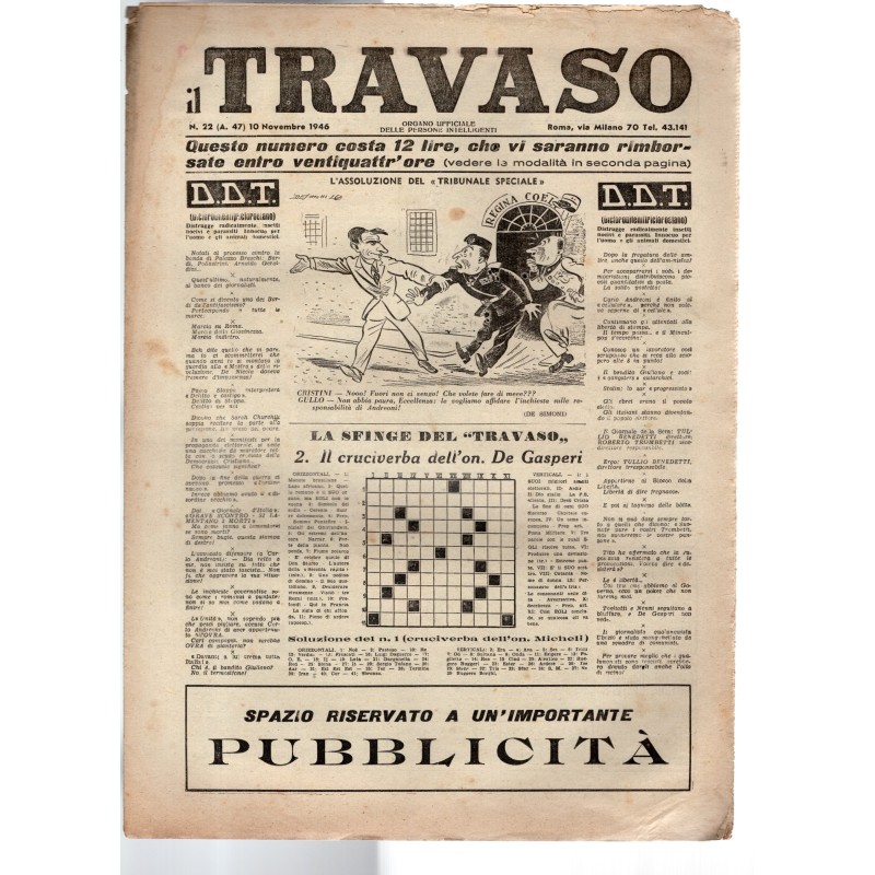 IL TRAVASO-n 22, 10 novembre-1946