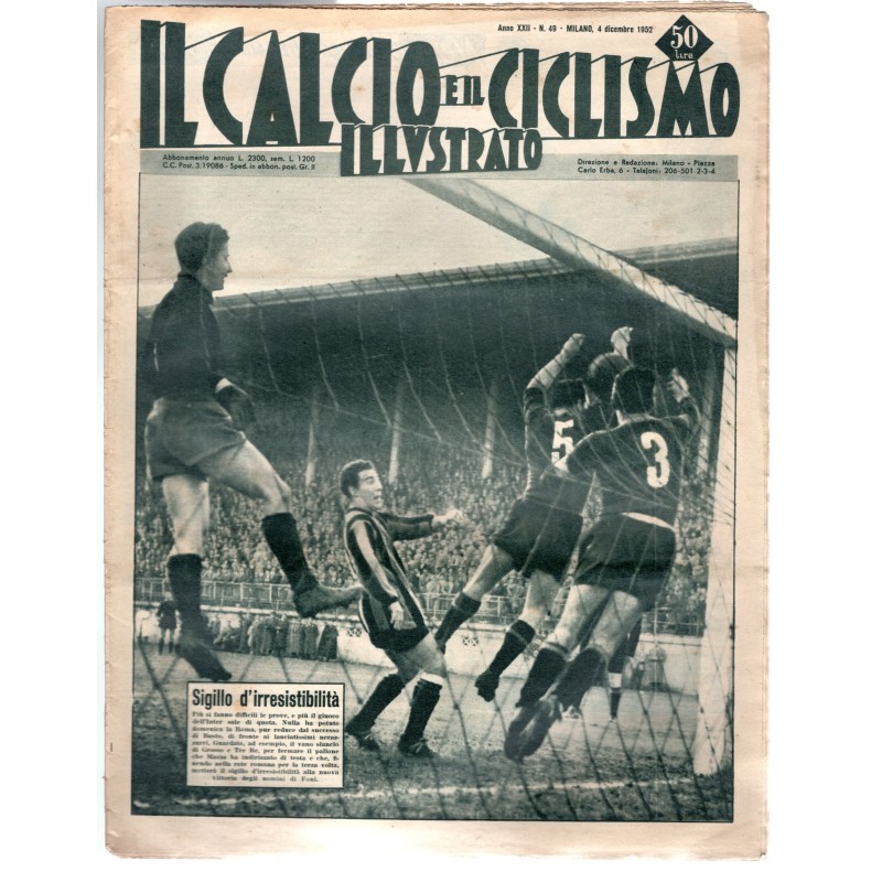 IL CALCIO E IL CICLISMO ILLUSTRATO-n 49, 4 dicembre-1952