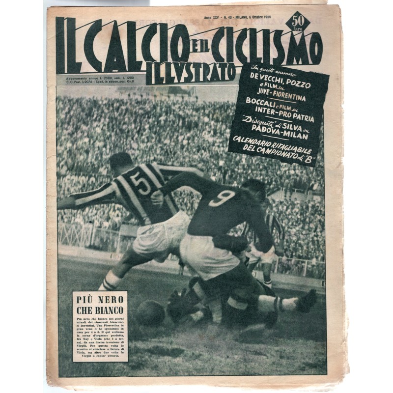 IL CALCIO E IL CICLISMO ILLUSTRATO-n 40, 6 ott-1955