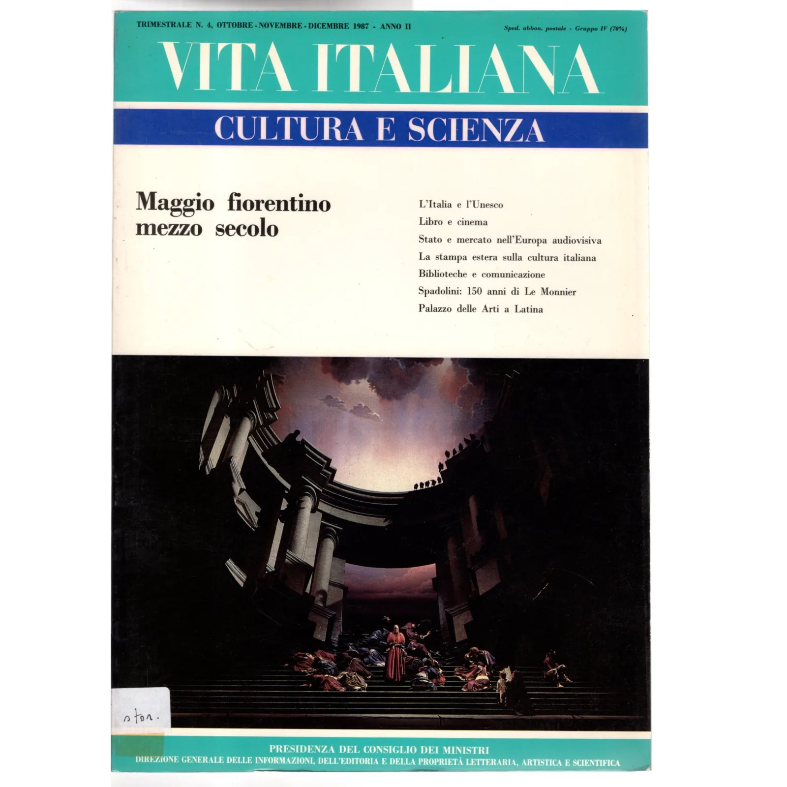 VITA ITALIANA. CULTURA E SCIENZA-n 4, ott/nov/dic-1987