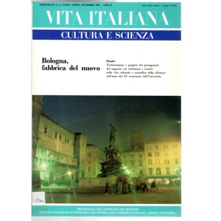 VITA ITALIANA. CULTURA E SCIENZA-n 3, lug/ago/set-1987