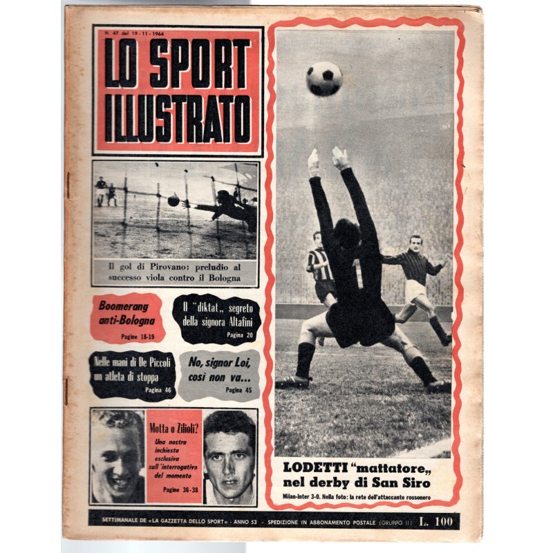 LO SPORT ILLUSTRATO-n 47, 19 novembre-1964