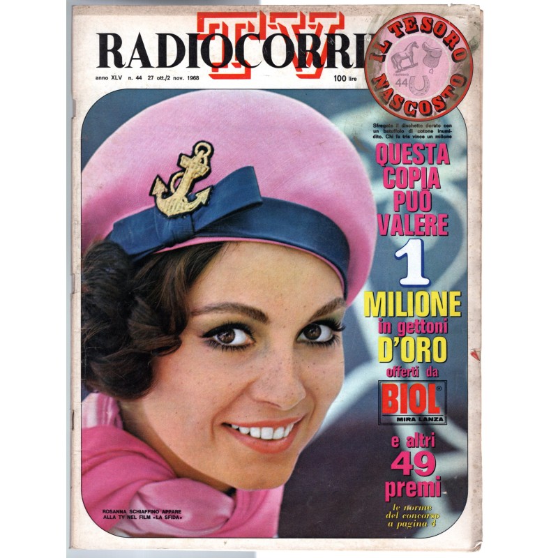 RADIOCORRIERE TV-n 44, 27 ott-2 nov-1968