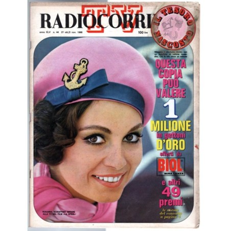 RADIOCORRIERE TV-n 44, 27 ott-2 nov-1968