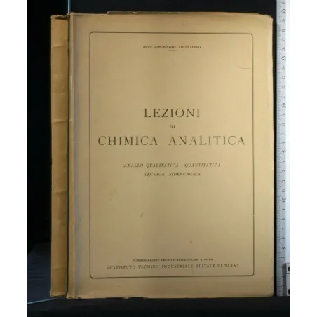 LEZIONI DI CHIMICA ANALITICA