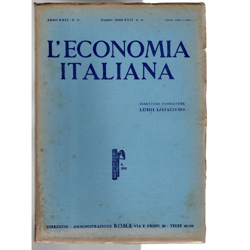 L'ECONOMIA ITALIANA-n 3, marzo-1939