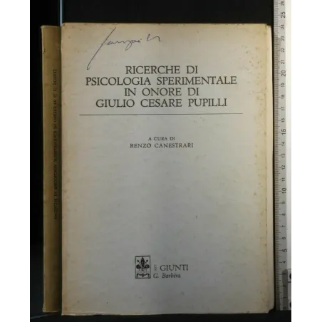 RICERCHE DI PSICOLOGIA SPERIMENTALE IN ONORE DI GIULIO CESARE