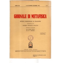 GIORNALE DI METAFISICA-n 6, 15 novembre/dicembre-1964
