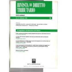 RIVISTA DI DIRITTO TRIBUTARIO-vol IX, n 9, settembre-1999