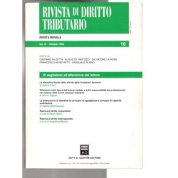 RIVISTA DI DIRITTO TRIBUTARIO-vol IX, n 10, ottobre-1999