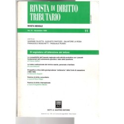 RIVISTA DI DIRITTO TRIBUTARIO-vol IX, n 11, novembre-1999