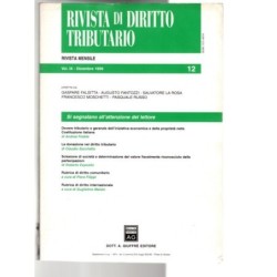 RIVISTA DI DIRITTO TRIBUTARIO-vol IX, n 12, dicembre-1999