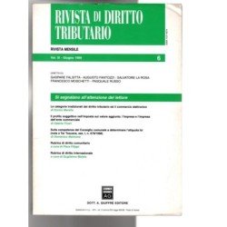 RIVISTA DI DIRITTO TRIBUTARIO-vol IX, n 6, giugno-1999