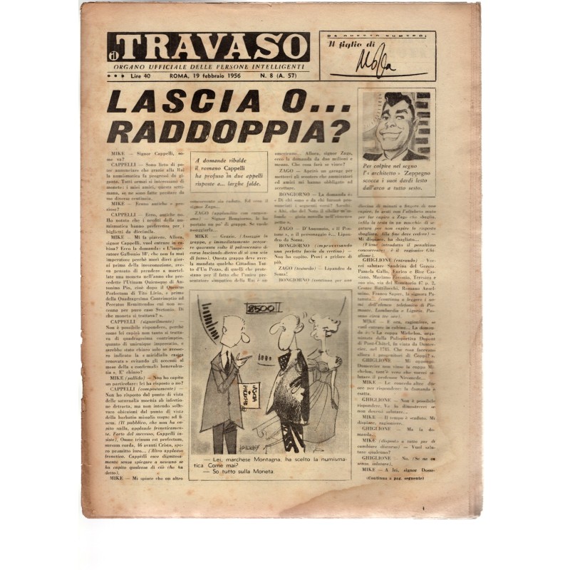 IL TRAVASO-n 8, 19 febbraio-1956