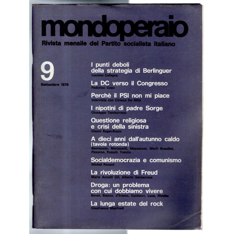 MONDOPERAIO-n 9, settembre-1979