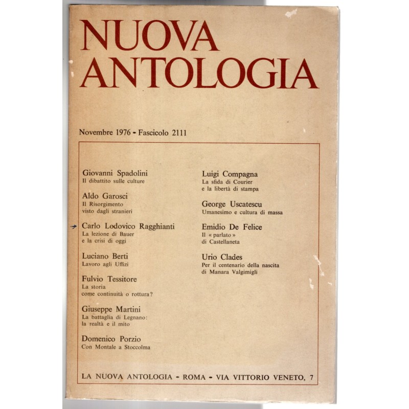 NUOVA ANTOLOGIA-fascicolo 2111, novembre-1976