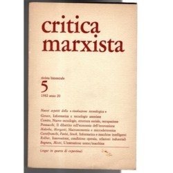 CRITICA MARXISTA-n 5, settembre/ottobre-1982