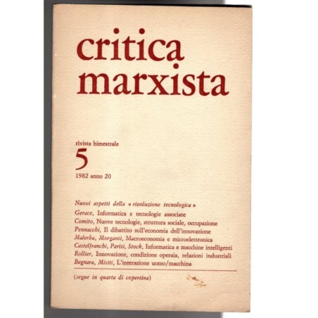 CRITICA MARXISTA-n 5, settembre/ottobre-1982