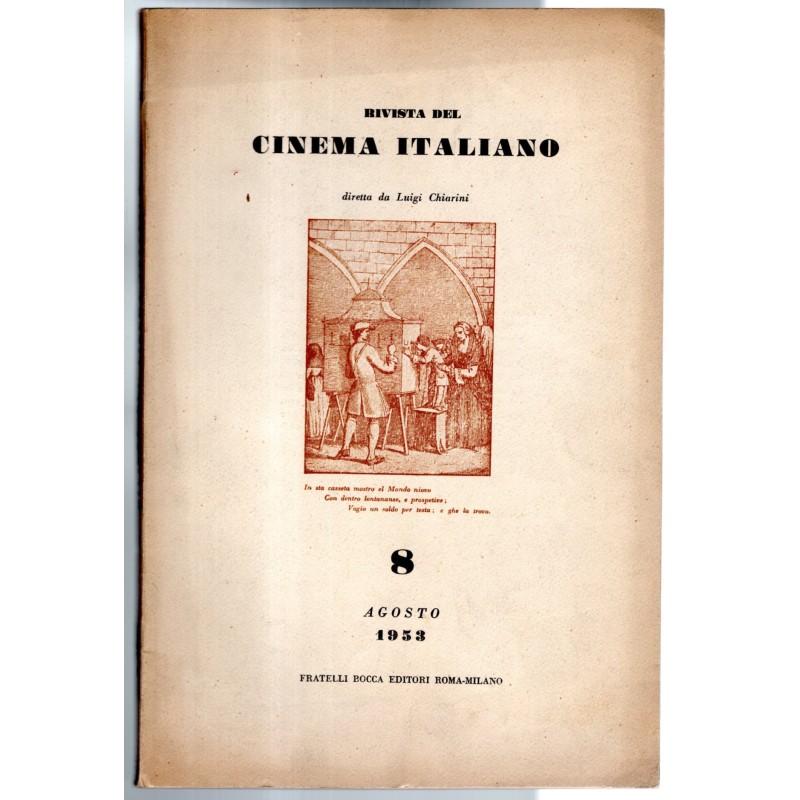 RIVISTA DEL CINEMA ITALIANO-n 8, agosto-1953