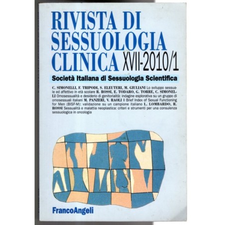 RIVISTA DI SESSUOLOGIA CLINICA-n 1-2010