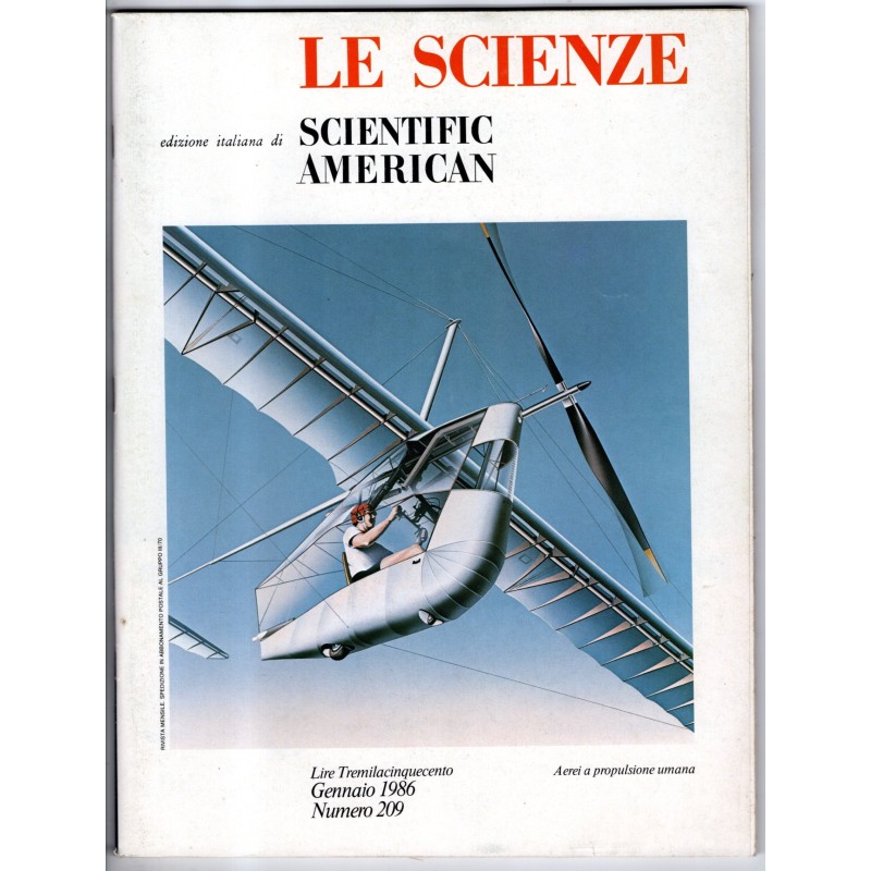 LE SCIENZE. EDIZIONE ITALIANA DI SCIENTIFIC AMERICAN-n 209, gennaio-1986