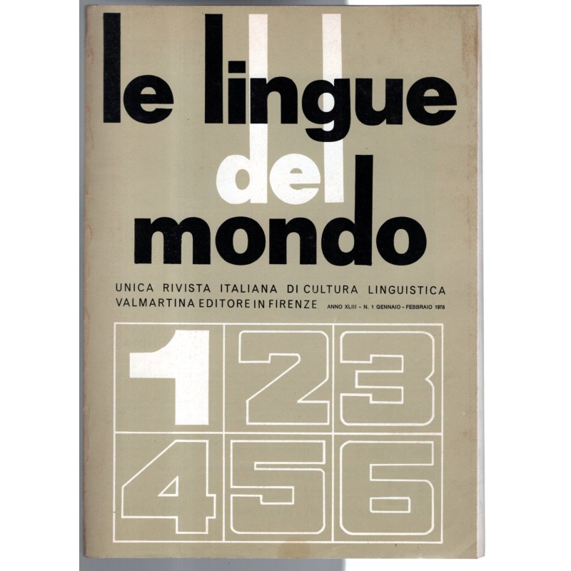 LE LINGUE DEL MONDO-n 1, gennaio/febbraio-1978