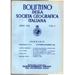 BOLLETTINO DELLA SOCIETÀ GEOGRAFICA ITALIANA-fasc n 5-6, set/dic-1948