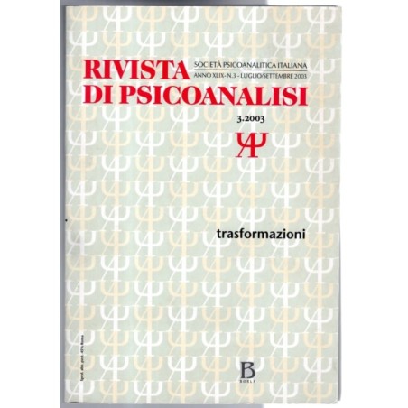 RIVISTA DI PSICOANALISI-n 3, luglio/settembre-2003