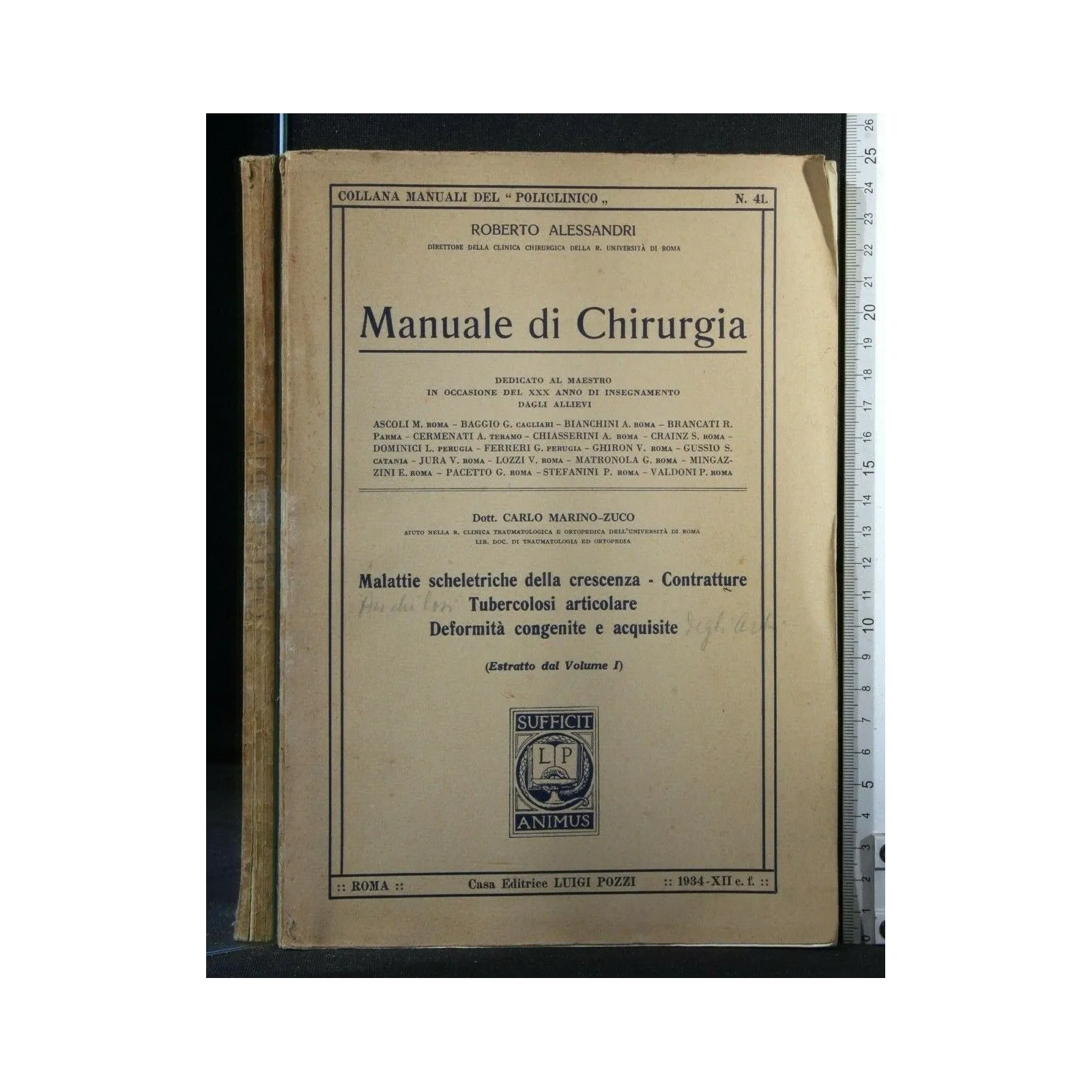 MANUALE DI CHIRURGIA MALATTIE SCHELETRICHE DELLA CRESCENZA -