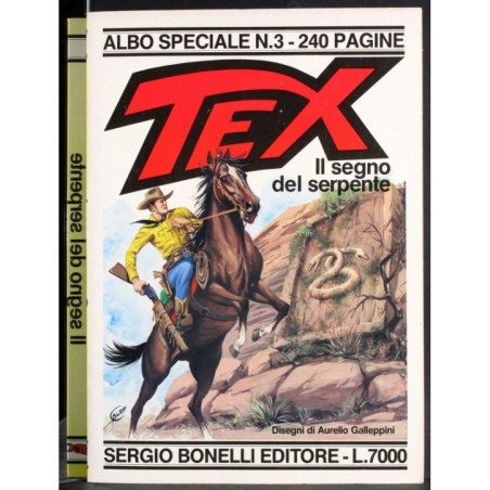ALBO SPECIALE TEX - N 3 - 1990 - IL SEGNO DEL SERPENTE